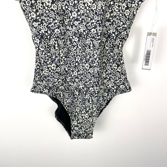 Everlane The Square Neck One Piece Swimsuit In Navy Floral Size XS New - Picture 6 of 13